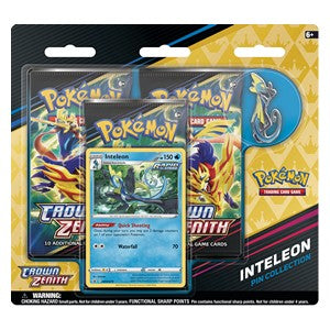 Pokemon Crown Zenith: Inteleon Pin Collection 3-Pack Blister